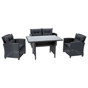 LIVARNO home Sedacia súprava, 4-dielna, antracitová vyobraziť