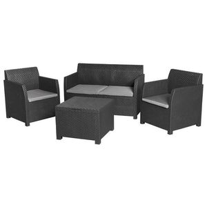LIVARNO home Záhradná sedacia súprava PreZero, 4-dielna, antracitová/sivá vyobraziť