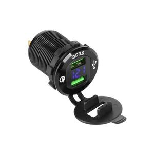 Nabíjačka USB Peiying PY-CHR0004 s QC a meračom napätia vyobraziť