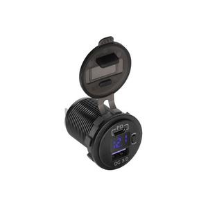 Nabíjačka USB PEIYING PY-CHR0006 s QC a meračom napätia vyobraziť