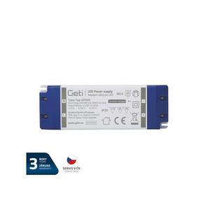Zdroj spínaný pro LED 12V/ 60W GETI GPS60, IP20 vyobraziť