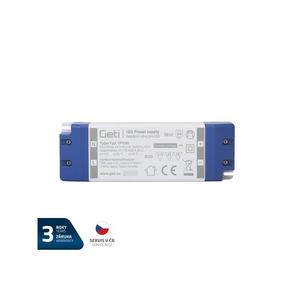 Zdroj spínaný pre LED 12V/ 80W GETI GPS80, IP20 vyobraziť