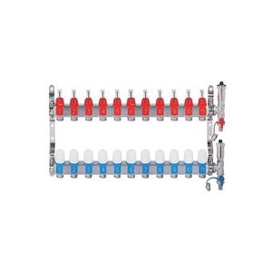 Nerezový rozdeľovač hranatý s automatickým odvzdušnením - 11 cestný vyobraziť