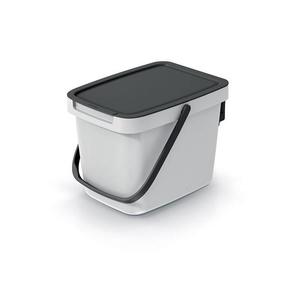 Kôš odpadkový SYSTEMA Q COLLECT popolavý s čiernym vekom 6l vyobraziť