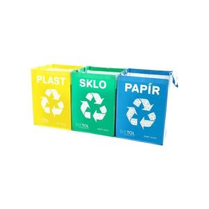 Sada tašiek na triedený odpad SIXTOL Sort Easy 3 Basic 3x36l vyobraziť
