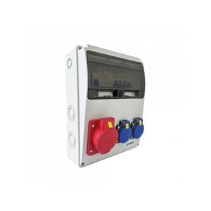 Zásuvková skriňa 11M 16A 5p, 2x230V - 11 modulov s ističmi a chráničom - 6kA vyobraziť