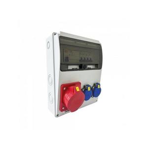 Zásuvková skriňa 11M 32A 5p, 2x230V - 11 modulov s ističmi a chráničom - 6kA vyobraziť