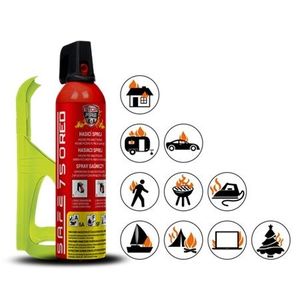 Fire extinguisher spray SAFE 750 RED 750ml foam + holder 75F vyobraziť