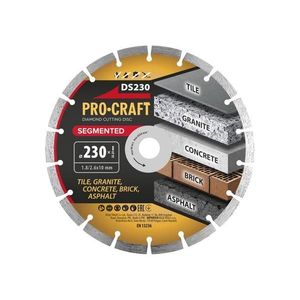 Diamantový rezný kotúč 230 mm PROCRAFT DS230 Segmentovaný vyobraziť
