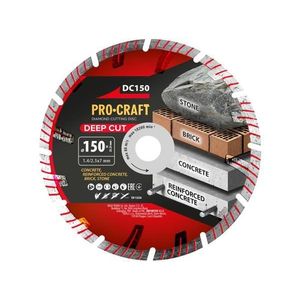 Diamantový rezný kotúč 150 mm PROCRAFT DC150 Deep Cut vyobraziť