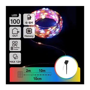 B.V. - LED Solárna vianočná reťaz 100xLED/8 funkcií 12m IP65 multicolor B10201K77 vyobraziť