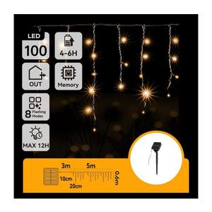 B.V. - LED Solárna vianočná reťaz 100xLED/8 funkcií 8x0, 6m IP65 teplá biela B10201JG0 vyobraziť