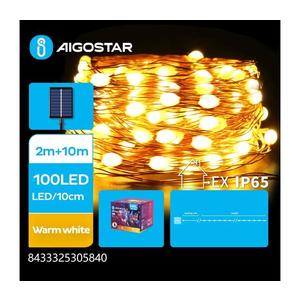 B.V. - LED Solárna vianočná reťaz 100xLED/8 funkcií 12m IP65 teplá biela B10201K75 vyobraziť