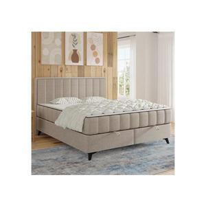 Čalúnená posteľ ALICIA 140x200 cm s matracmi, topperom a úložným priestorom, béžová 04KTCLU746P140S1CM4 vyobraziť