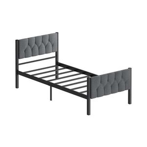 Kovová jednolôžková posteľ KAROM 90x200 cm, sivá, nosnosť 120 kg 837WST1149 vyobraziť