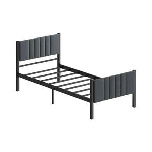 Jednolôžková kovová posteľ LUNOR 90x200 cm, antracit, nosnosť 120 kg 837WST1157 vyobraziť