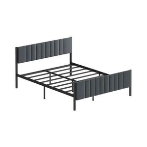 Kovová dvojlôžková posteľ LUNOR 120x200 cm antracit nosnosť 120 kg 837WST1159 vyobraziť