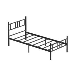 Kovová jednolôžková posteľ PIRON 90x200 cm, čierna, nosnosť 120 kg 837WST1103 vyobraziť