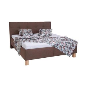Čalúnená posteľ s úložným priestorom bez matraca MARIA 160x200 cm hnedá 8590828931867 vyobraziť