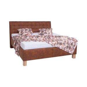 Čalúnená posteľ s úložným priestorom bez matraca VIOLET 160x200 cm koniakovo hnedá 8590828932543 vyobraziť