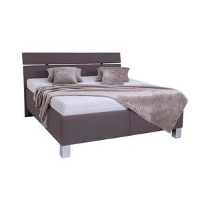 Čalúnená posteľ s úložným priestorom ALIS 160x200 cm, bez matraca, hnedá 8590828933144 vyobraziť