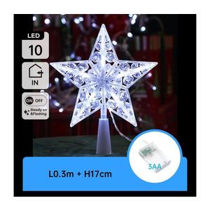 B.V. - LED Vianočná dekorácia 10xLED/3xAA studená biela hviezda B10303S6F vyobraziť