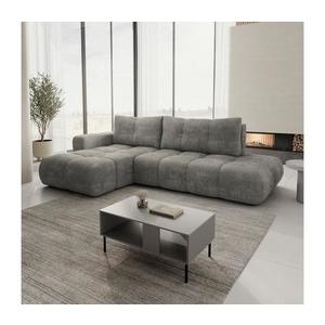 Rozkladacia rohová čalúnená sedacia súprava s úložným priestorom do tvaru L ALMADA ľavá sivá 8590828023722 vyobraziť