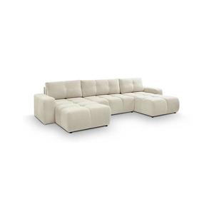 Rozkladacia čalúnená sedacia súprava v tvare U ALMADA s úložným priestorom, béžová 8590828985204 vyobraziť