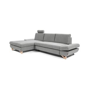 Rozkladacia rohová čalúnená sedacia súprava AVESTA do tvaru L, ľavé prevedenie, sivá, s úložným priestorom 8590828983804 vyobraziť