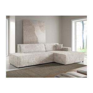 Rozkladacia rohová sedacia súprava s úložným priestorom do tvaru L TERAMO pravá béžová 8590828986287 vyobraziť