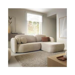 Rohová rozkladacia sedacia súprava s úložným priestorom do tvaru L OLBIA pravá béžová 8590828985884 vyobraziť