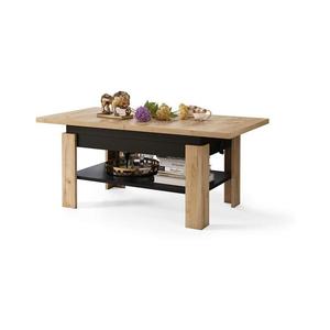 Rozkladací konferenčný/jedálenský stôl so zdvíhacou doskou ROY dub craft/čierna 5903631913396 vyobraziť