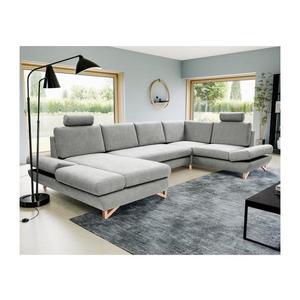 Rozkladacia rohová čalúnená sedacia súprava AVESTA v tvare U, sivá, s úložným priestorom 8590828983958 vyobraziť