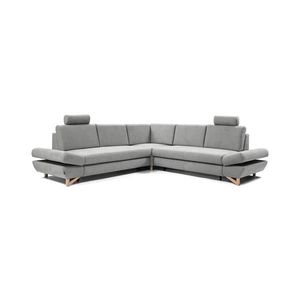 Rozkladacia rohová čalúnená sedacia súprava s úložným priestorom tvaru L AVESTA sivá 8590828984252 vyobraziť