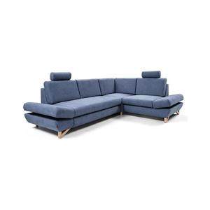 Rozkladacia rohová čalúnená sedacia súprava AVESTA do tvaru L, pravé prevedenie, modrá, s úložným priestorom 8590828984450 vyobraziť
