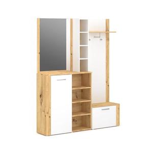 Predsieňová stena s zrkadlom KEVIN hnedá/biela 5907758725009 vyobraziť