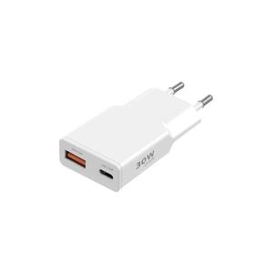 Winner Group - Nabíjací adaptér GaN 1xUSB-A + 1xUSB-C 30W biela WINSITGA30CA vyobraziť