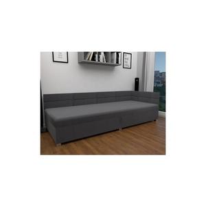 Čalúnená válenda s univerzálnym čelom a úložným priestorom AMSTERDAM 90x200 cm šedá 151101250210 vyobraziť