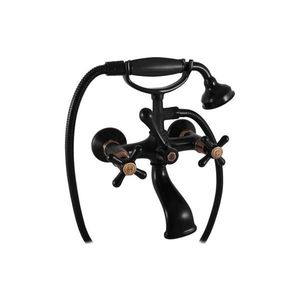 RAV Slezák MK159.5/2CMATSM - Vaňová súprava s batériou MORAVA RETRO čierna/mosadz MK159.5/2CMATSM vyobraziť