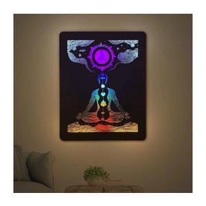 Li-Go 4421/A/4 - LED nástenná dekorácia LED/10W/5V 30000 mAh 70x90 cm dub/čakry 4421/A/4 vyobraziť