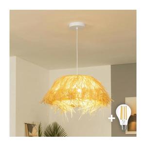 Brilagi - LED závesný luster na lanku CERIA BOHO 1xE27/40W/230V pr. 40 cm rafia EG300171+EG781148 vyobraziť