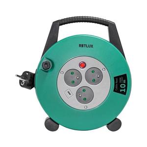 - predlžovací kábel na bubne, 3 zásuvky, Typ E, 10 m, zelená/čierna 52001090 vyobraziť