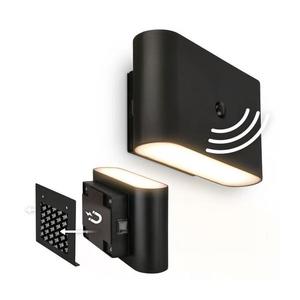 Briloner 3878015 - LED nabíjateľné nástenné svietidlo so senzorom CHAT LED/3W/5V 2000 mAh čierna 3878015 vyobraziť