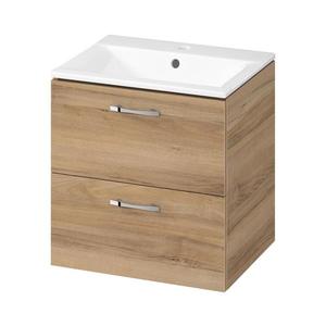 Cersanit S801-458 - Závesná kúpeľňová skrinka s umývadlom NIKO 50x40 cm orech S801-458 vyobraziť