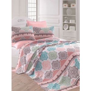 Bavlněný pique přehoz Andalucia 200x235 cm tyrkysový/vícebarevný vyobraziť