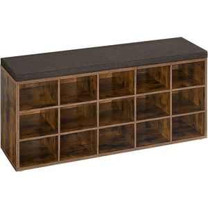 Botník Vasagle Endersen 105 cm hnědý/černý vyobraziť