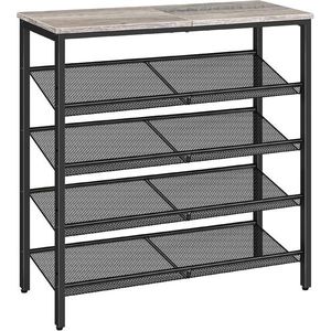 Botník Vasagle Melas 81 cm černý/šedý vyobraziť