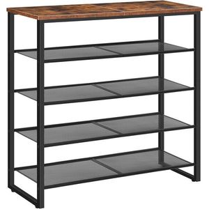 Botník Vasagle Mug 75 cm černý/hnědý vyobraziť