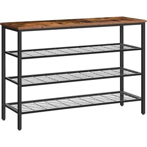 Botník Vasagle Serano 100 cm hnědý/černý vyobraziť