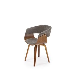 Čalouněná jídelní židle SLOW ořech/šedá vyobraziť